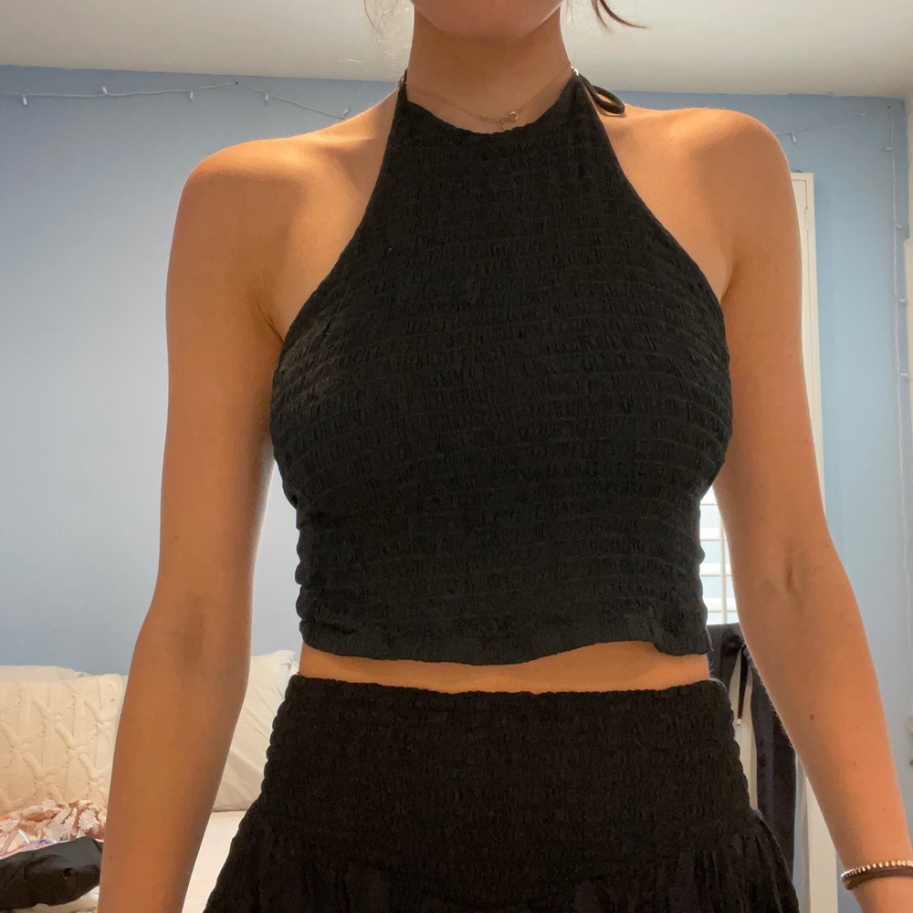 Brandy Melville Smocked Halter Top